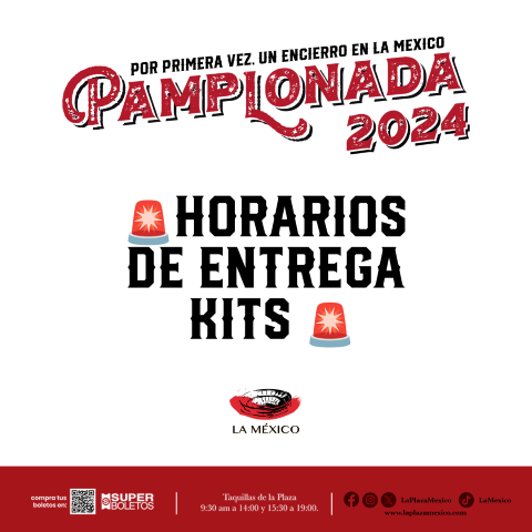 Horarios entrega kits a corredores.