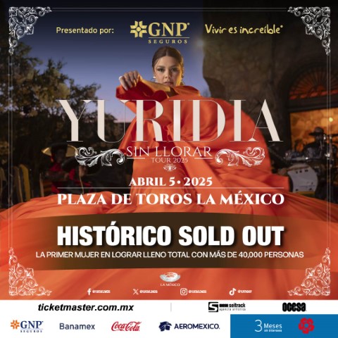 ¡Histórico Sold Out! Yuridia llena la Plaza México y marca un hito en la música